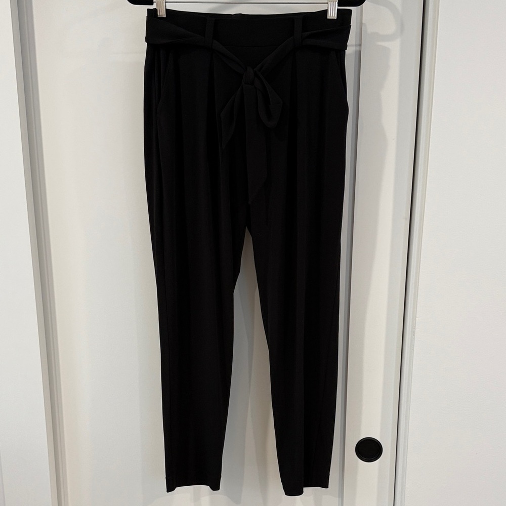 Express Black Ankle Pants with Tie Waist